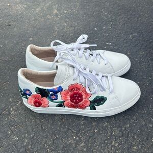 Skechers White Floral Sneakers